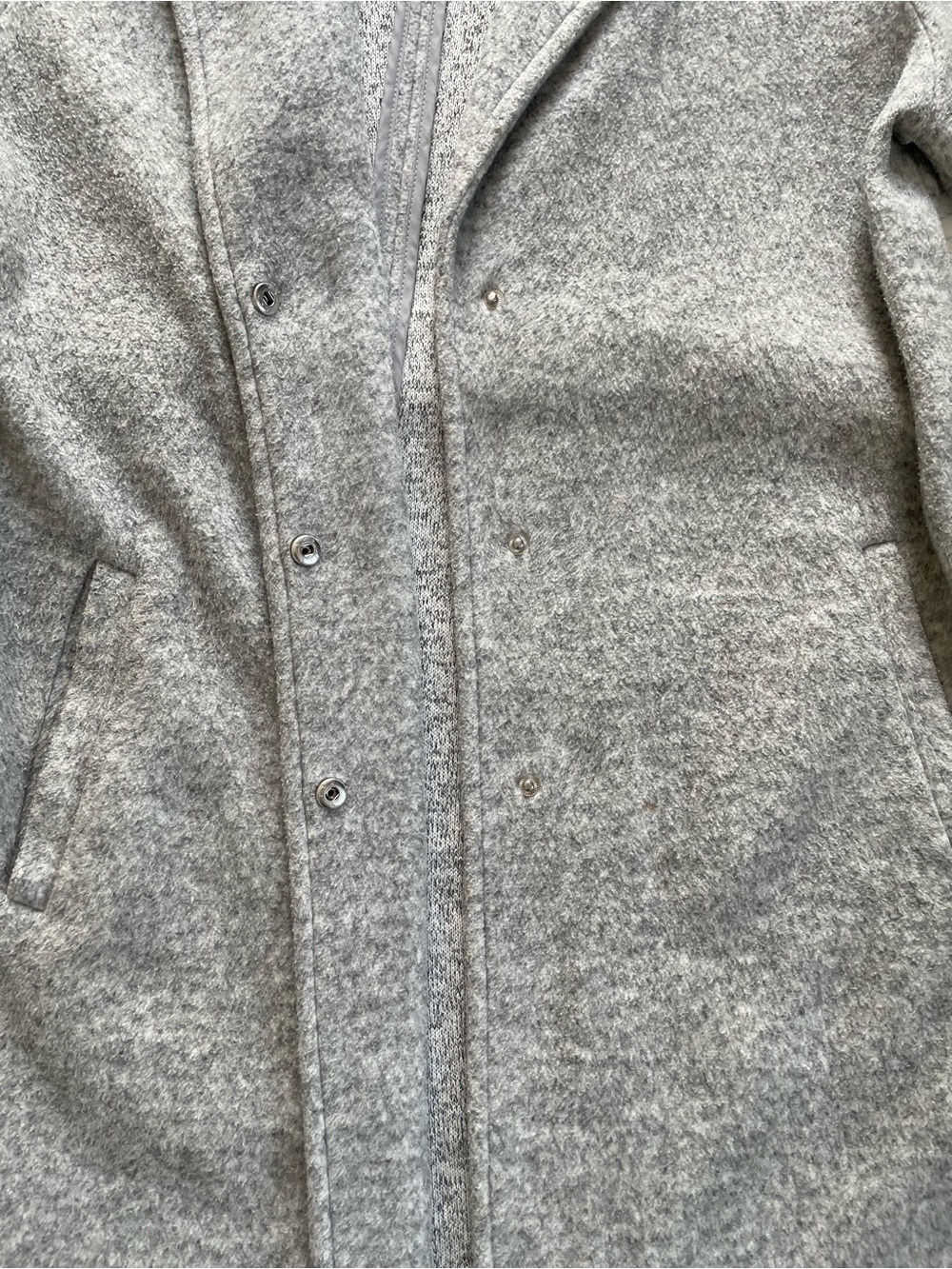 Vero Moda Gray Belted Wrap Coat Fall Jacket Size Large - Picture 9 of 9